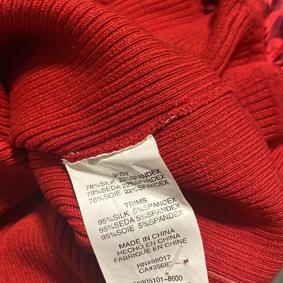 New Bebe Sleeveless Turtleneck Keyhole Back Polka Dot Halter Silk & Spandex S - Picture 2 of 5